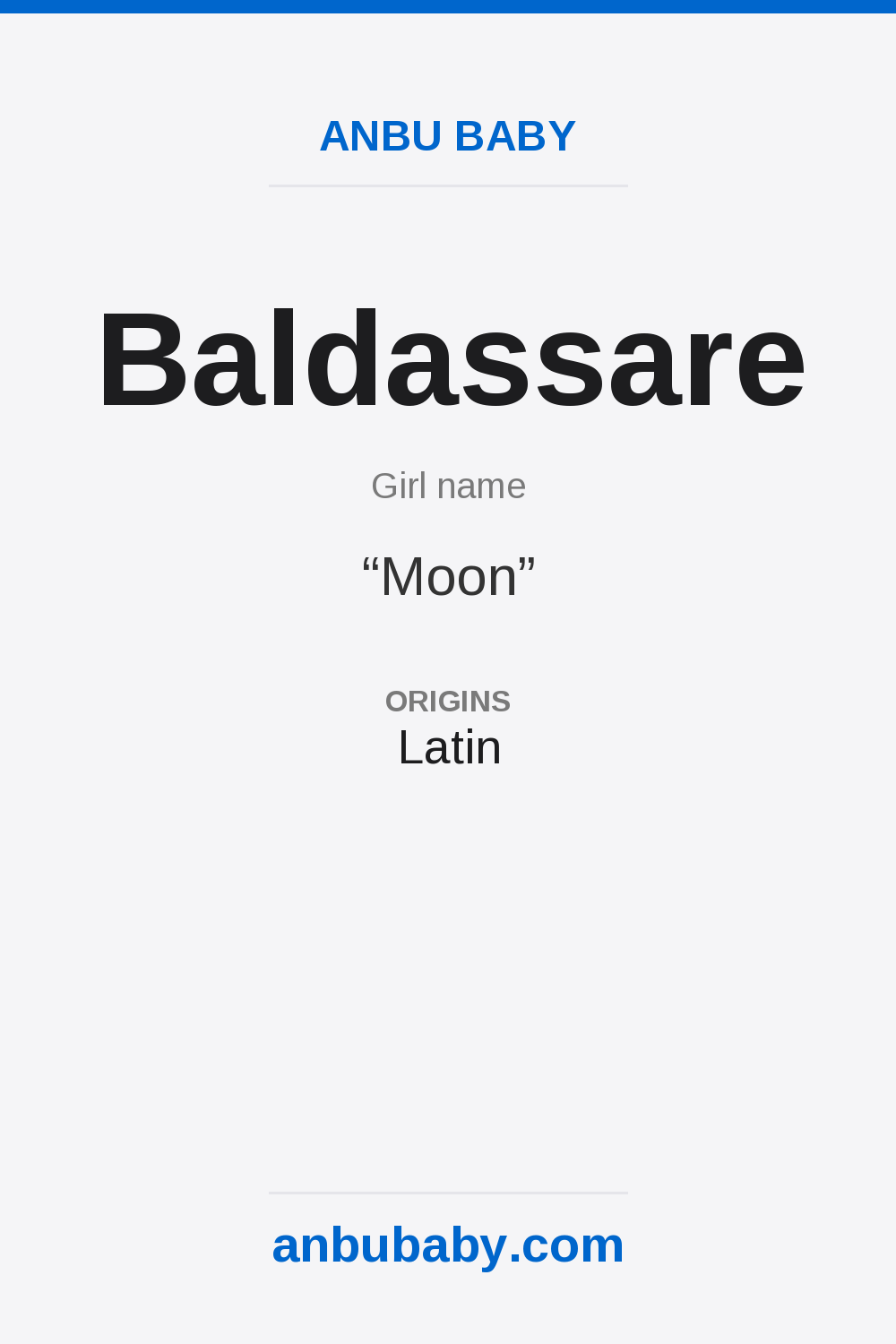 Baldassare name meaning card