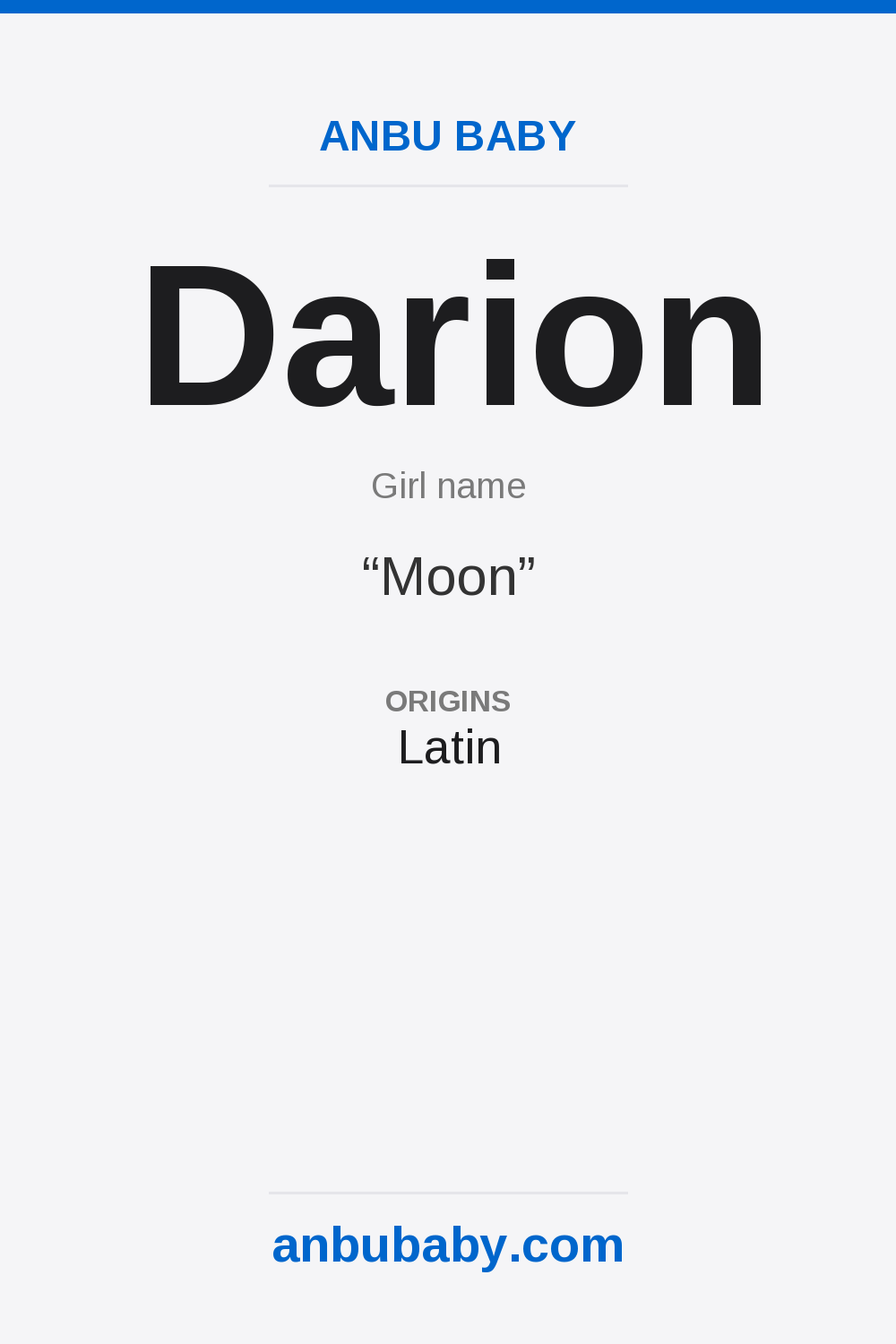 Darion name meaning card