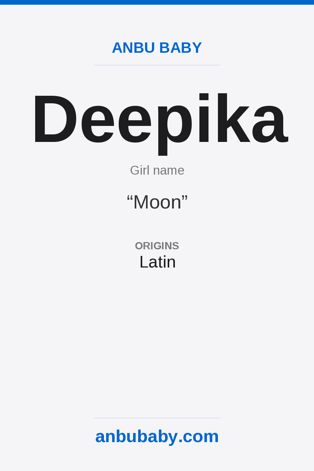 Deepika name meaning card